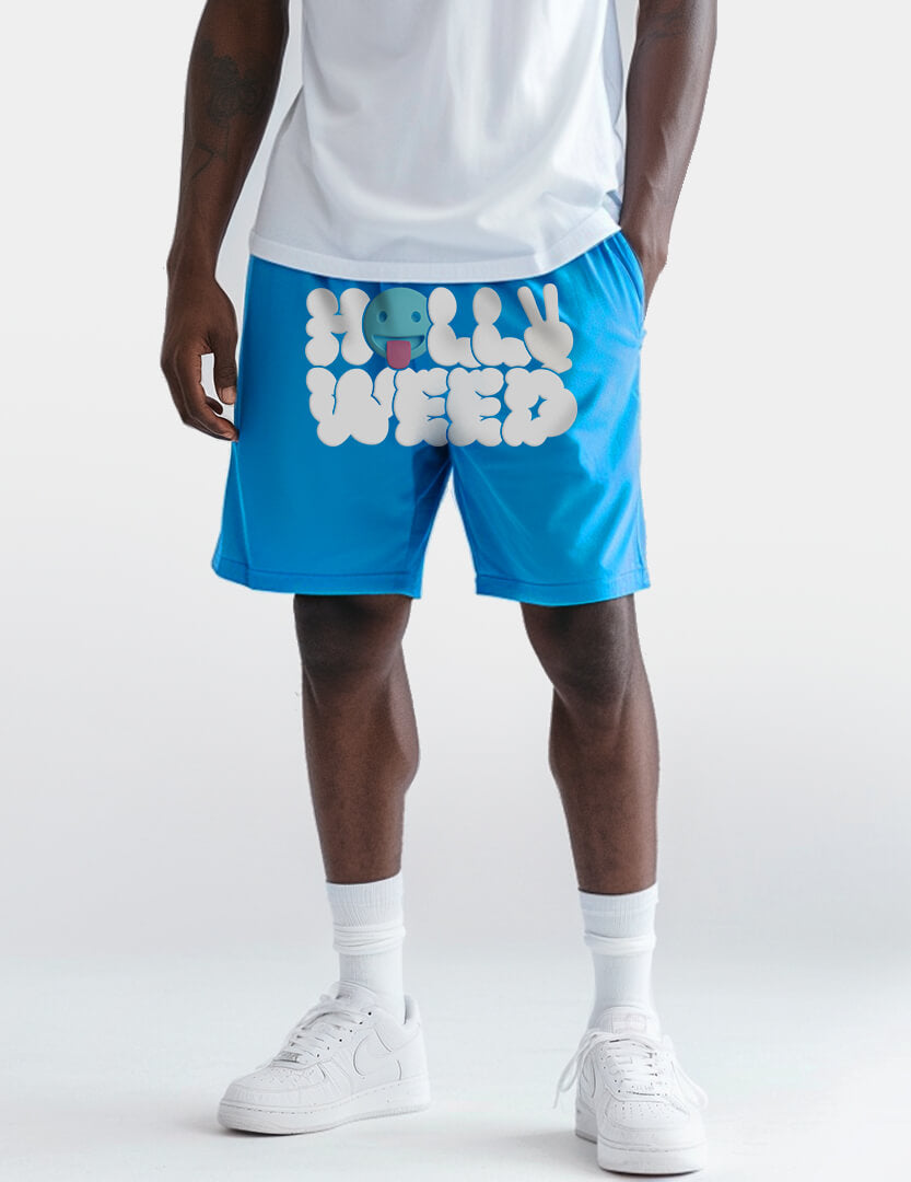 Hollyweed Emoji Shorts - Blue