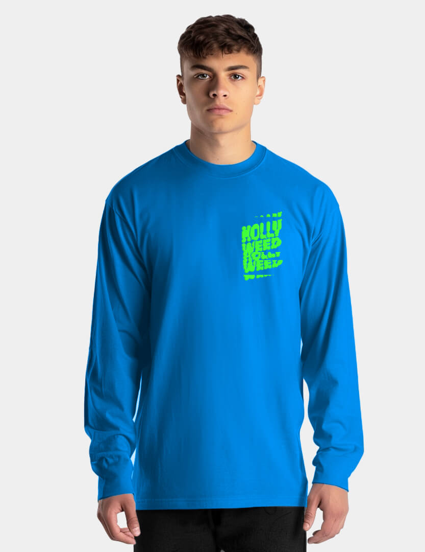 Hollyweed Glitch Font Longsleeve Shirt