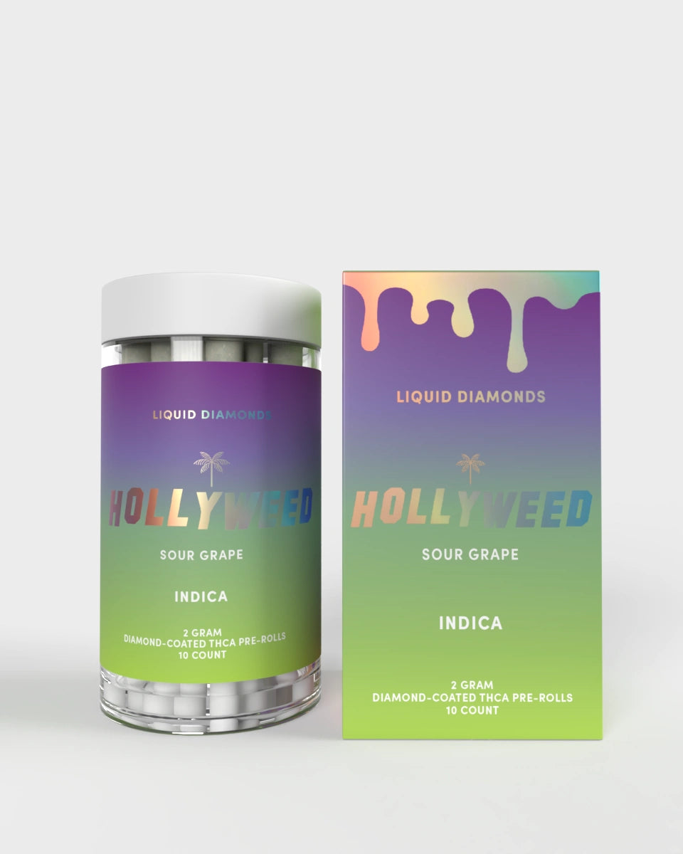Liquid Diamonds THCA Pre-Rolls –  Sour Grape | Indica